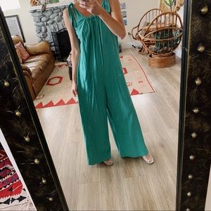 Vintage Tiffany blue wide leg jumpsuit